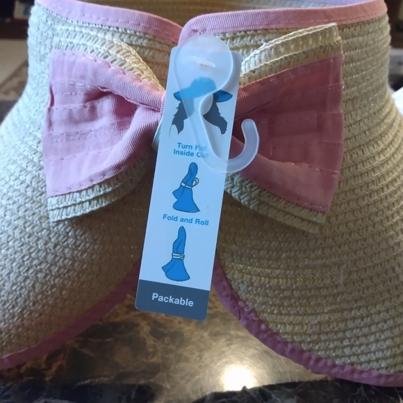 Women's Visor hats Lt pink,dk pink, black strawht $5each - Picture 5 of 13